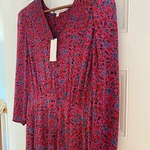 VERONICA BEARD DRESS 100% SILK 3/4 sleeved midi length(offers welcome 🎊🎉
